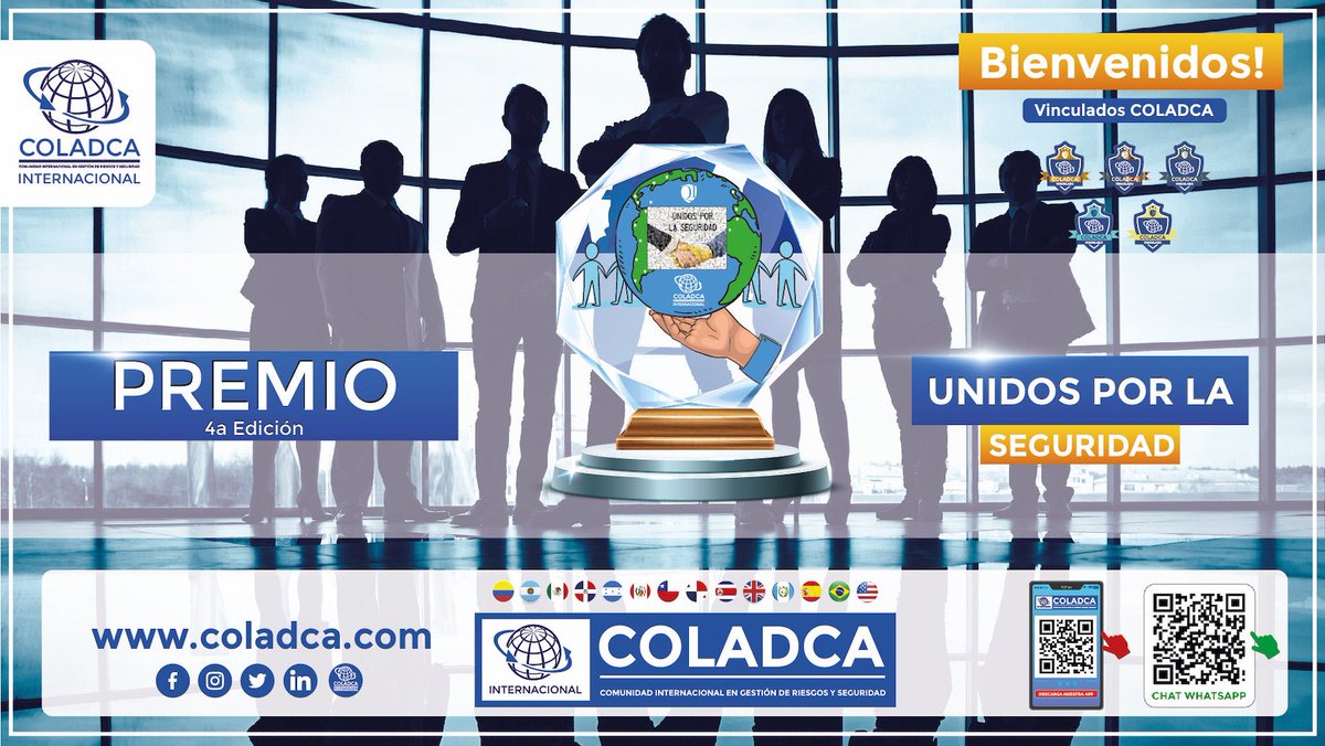 COLADCA's tweet photo. 📌 #AunDía 🏆 PREMIO “Unidos por la Seguridad” Go virtual, stay human! Este año en #ModoAvatar 💃🏻🕺 Gracias por todo el apoyo y trabajo del equipo allí @pentaoficial #DejandoHuella https://t.co/IY6mzcYpQ7