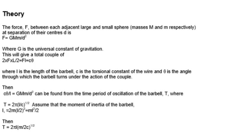 The period of that oscillation allows you to work out the Torsional Constant for the wire - which basically is how much force the wire needs to twist by a certain angle.