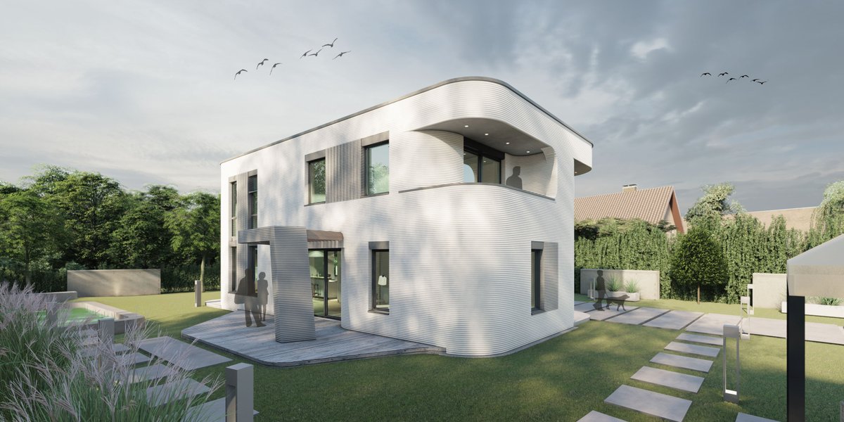 AllplanSchweiz's tweet photo. EFH aus dem 3D-Drucker
In Beckum entsteht Deutschlands erstes Einfamilienhaus aus dem #3D-Drucker. Geplant wurde es von dem Büro MENSE-KORTE ingenieure+architekten mit der #BIM-Software von #ALLPLAN. Mehr dazu unter:https://t.co/Es4lgq3UYa
#allplanschweiz #allplanbimplus #bim #3d https://t.co/DXeYUOlKPr