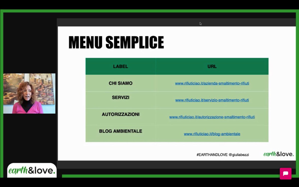 Alla masterclass #earthandlove c’è <a href="/GiuliaBezzi/">Giulia Bezzi SEO</a> che ci insegna come creare un piano editoriale #evergreen