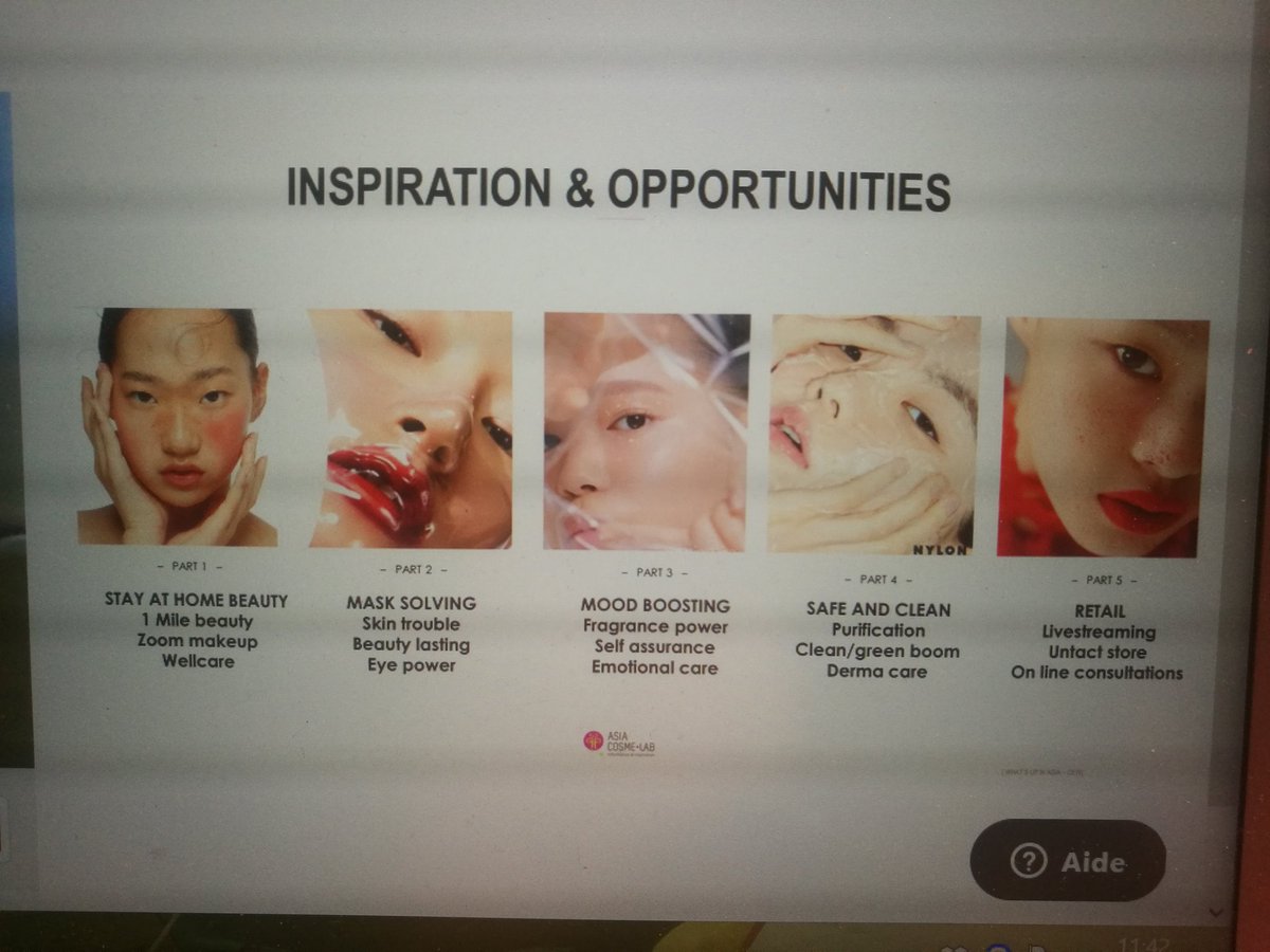CEWFrance's tweet photo. #stayathomemakeup #masksolving #notransfer #newretail #moodboosting les grands trends #Asie par #FlorenceBernadin #AsiaCosmeLab au #ematinCEW https://t.co/kQpfPYlMef