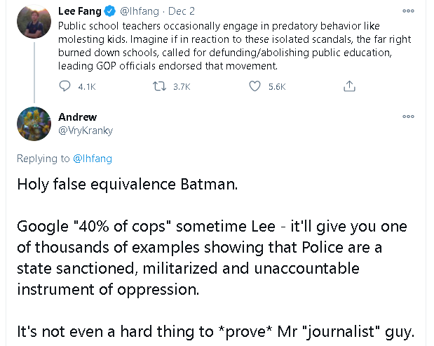 police_canadian's tweet photo. Just found a pack of educated people having to school a different bootlicker-journalist about cops.
Journalists should know journalism.
A Journalist echoes; hopefully the truth.
#poLIcE = #bad 🚔 #FTP #ACAB
#DefundThePolice #ReturnToJournalism #TryFacts
https://t.co/KJVCm4uqmX https://t.co/cDlAyu32YR