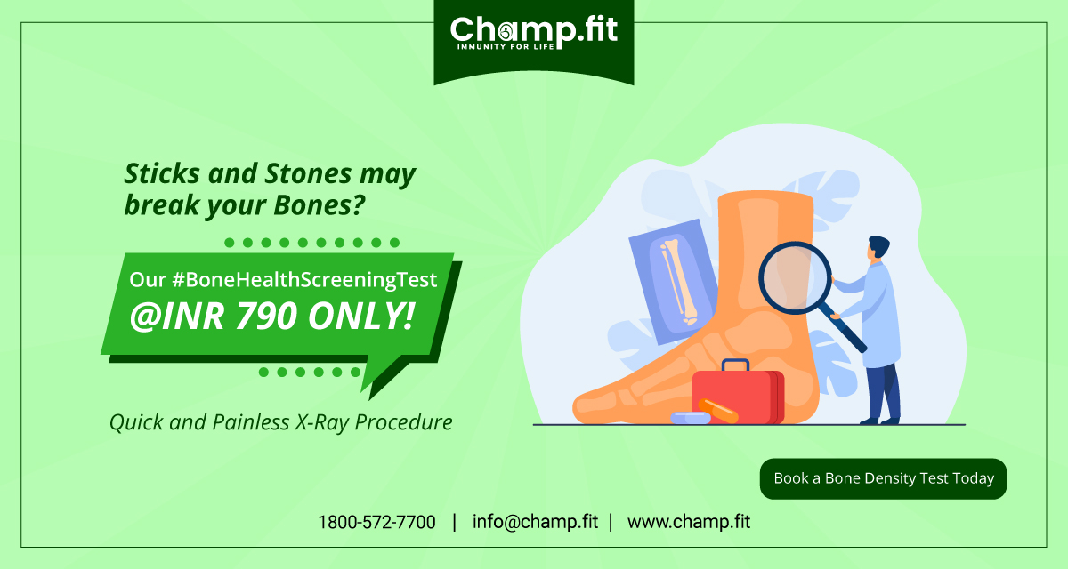 Champfitt's tweet photo. A Bone Mineral Density Test is just what the Doctor prescribed! Book an Appointment today https://t.co/NcOovTIghc. #Osteoporosis #HealthyIndia #BoneDensityTest #Strength #BoneDensityScreening #HealthCheckup #ChampDotFit https://t.co/LGvx79XQl1