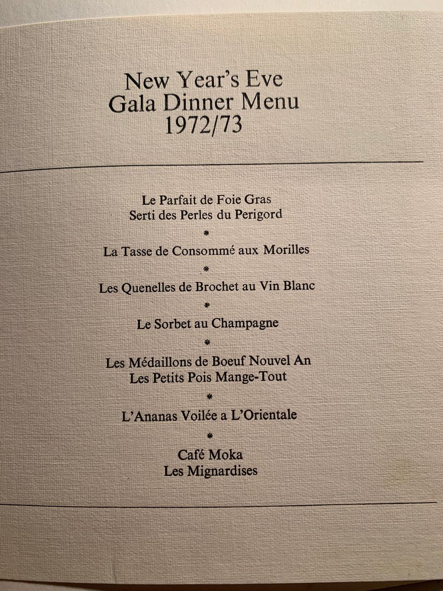 one of his own menus at The Club (Victoria Sporting Club casino)