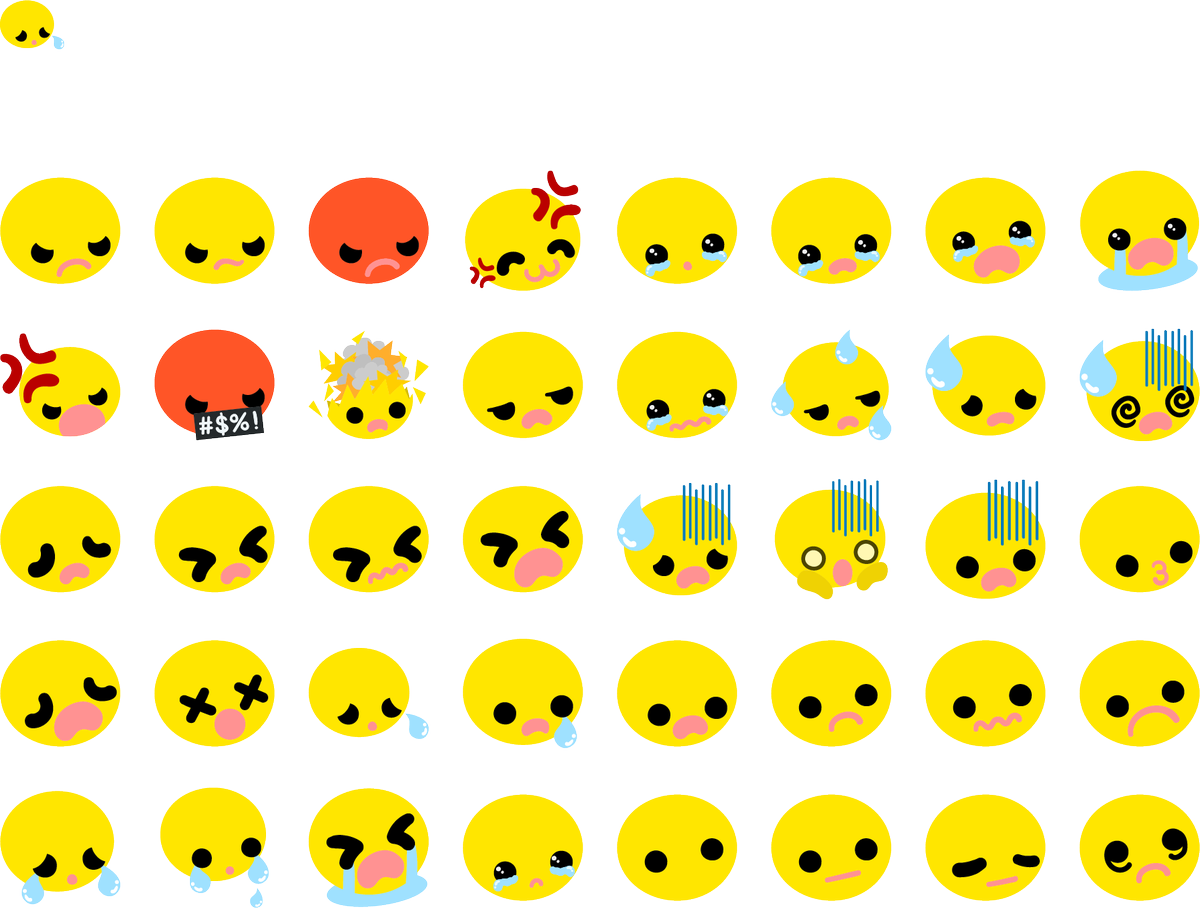 Atelier B W フリー素材とlineスタンプ 絵文字 V Twitter Line絵文字申請しました タイトル シンプルな黄色の顔文字2 英名 Simple Yellow Face Emoji 2 C Atelier B W