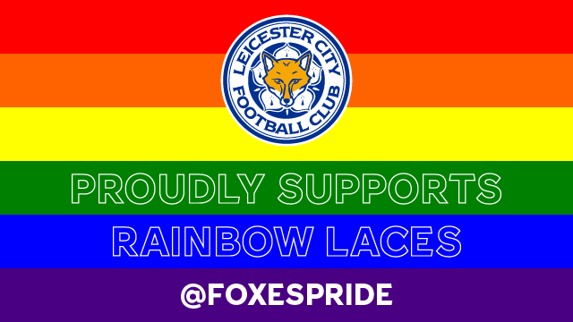 LCFC's tweet photo. A Fox is a Fox 🦊🏳️‍🌈

Leicester City is proud to support #RainbowLaces at #LeiBha today. https://t.co/iNSTbPfWoF
