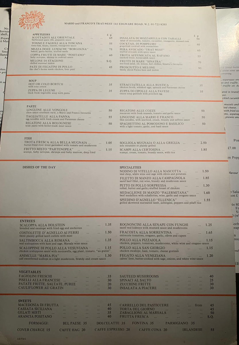 couple more and then I'll chill: Mario and Franco's Trat-West; Wheelers. Lovely stuff mate.  familia