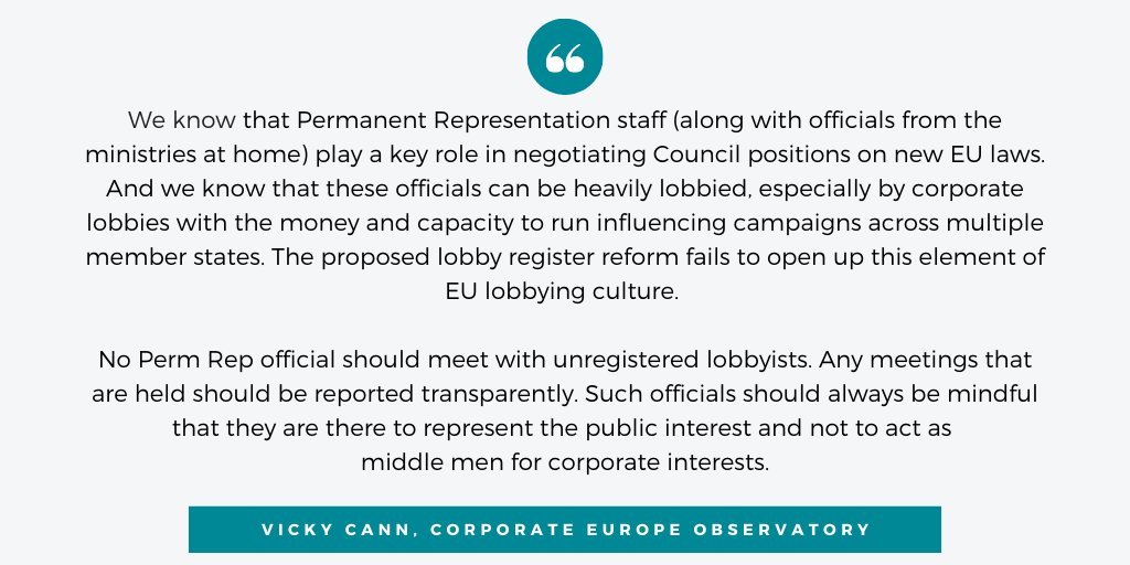  #EU2020DE has secured a deal on  #lobbytransparency.But outcome is weak and it has not managed to reverse lack of openness by member states on lobbyists' mtgs on  #EU issues. Also no progress made to open up  #EUCouncil working party discussions. https://bit.ly/3qMj1rn 