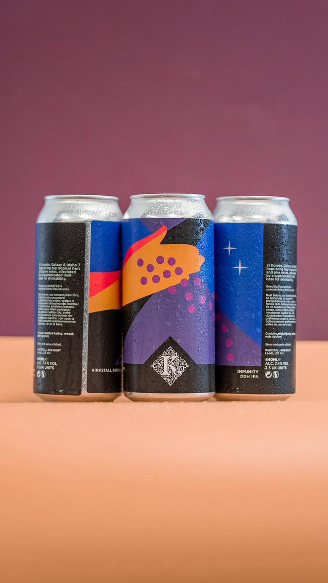 We've released some tasty new cans over at kirkstallbrewery.com! 𝗡𝗨𝗠𝗕𝗘𝗥 𝗢𝗡𝗘 𝗜𝗠𝗣𝗨𝗡𝗜𝗧𝗬 7.4% It's a DDH IPA, a tropical, piney mix of El Dorado, Galaxy, and Idaho 7 hops on a super drinkable malt base. ♥️