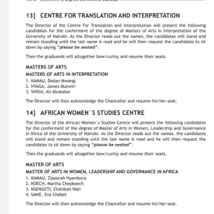 CONGRATULATIONS TO @awsc_uonbi CLASS OF 2020 @uonbi @NDIWomen @UN_Women #uongraduation #UoNat50