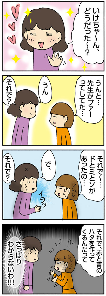 私と習い事③
母にはよく何を考えてるのかさっぱり分からないと言われてました。
そして今見ると長男の小さい頃にそっくりです。。
ともかく説明が絶望的に下手。

#いけやん漫画 