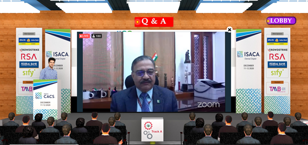 isacachennai's tweet photo. Lt. Col. Dr. Rajesh Pant addressed the opening keynote for #AsiaCACS2020.

Cyber risk is Borderless and the dimensions are increasing day-by-day... #isaca #isacachennai https://t.co/M90QzEmiOj
