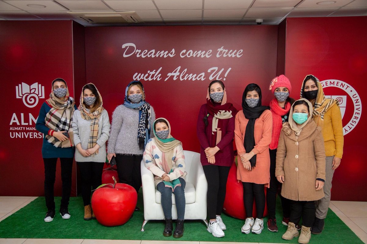 EUinKazakhstan's tweet photo. Second cohort of 10 #Afghan women arrived in Kazakhstan as part of EU-funded educational project. After completion English language courses, the students will study mining at one of top Kazakh Universities in Almaty #EU4Women Learn more: https://t.co/o7q7zwn0Nh https://t.co/ZmCCsMcrgO
