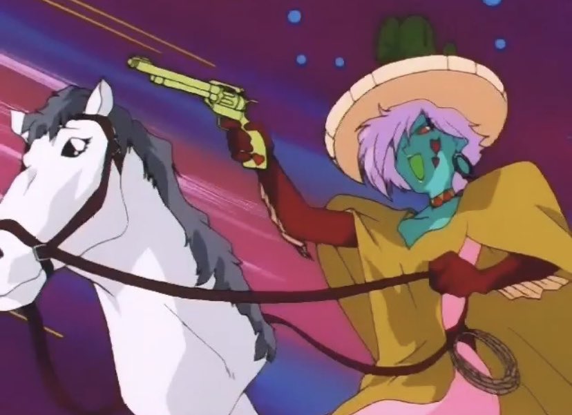 She’s got a pogo horse and a cactus sombrero you guys