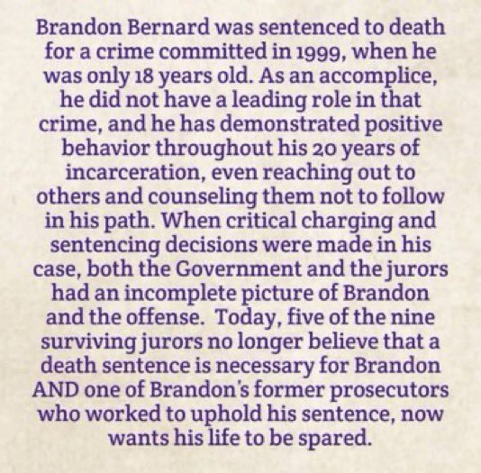 who was brandon bernard?article:  https://www.refinery29.com/en-us/2020/12/10218619/save-brandon-bernard-death-penalty-execution-case