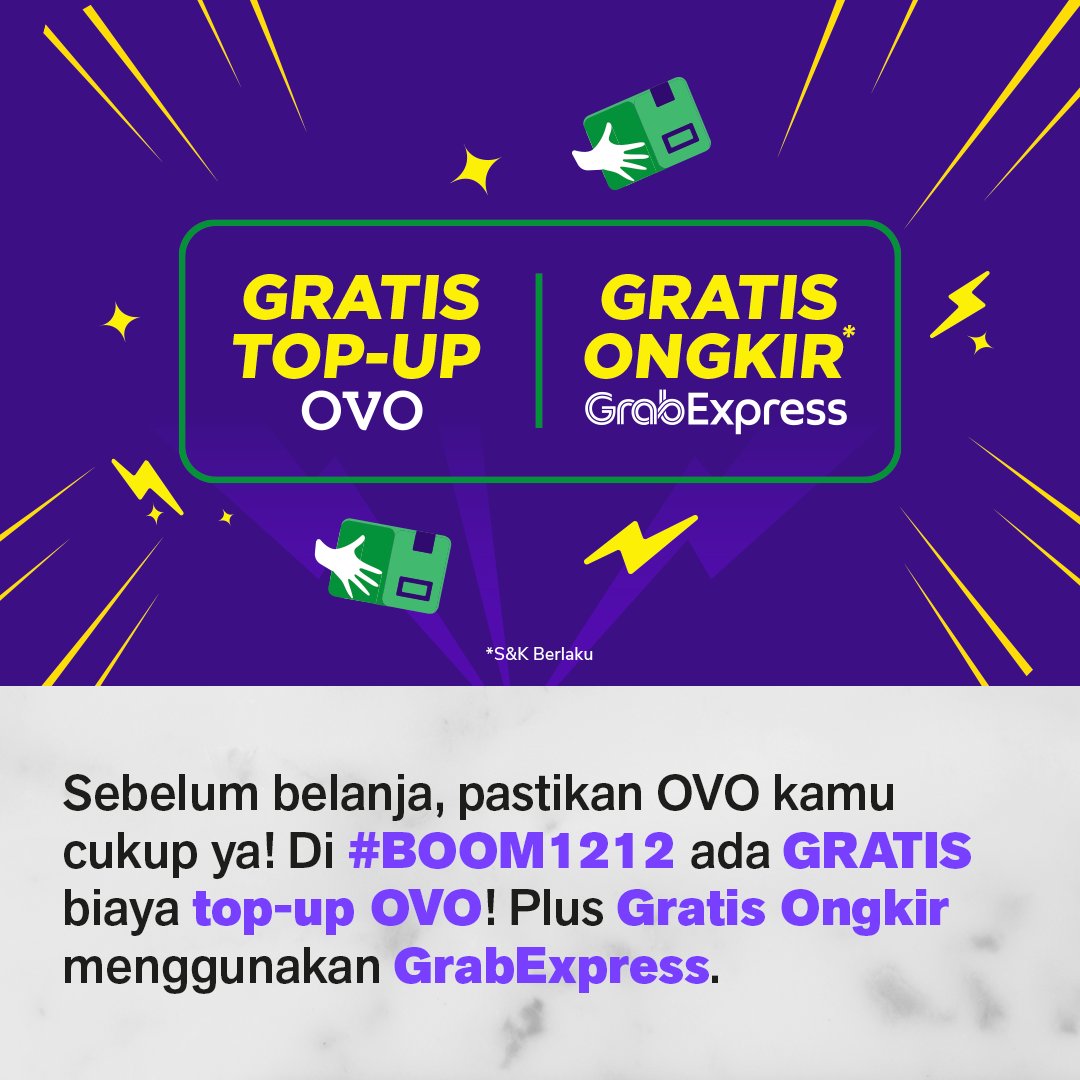  On Twitter Ada Gratis Biaya Admin Lho Buat Top Up Ovo Ovo Id Dan Gratis Ongkir Pakai Grabexpress Grabid Di Boom1212 Reply Untuk Kasih Tau Mimin Kamu Mau Beli Apa Yaa Cek