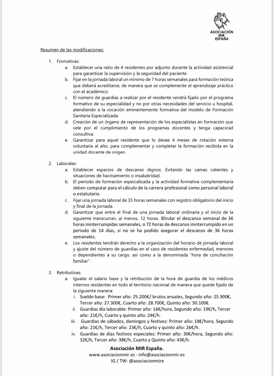 AsociacionMIRe's tweet photo. 🎙PROPUESTA DE ASOCIACIÓN MIR ESPAÑA (AME) PARA LA MEJORA DEL RD 1146/2006

El RD 1146/2006 regula la Relación Laboral Especial del Residente.

Desde nuestra Asociación, nacida en marzo de 2020, hemos hecho una serie de propuestas para actualizar un RD que ha quedado obsoleto. https://t.co/dYLV8lYBZj
