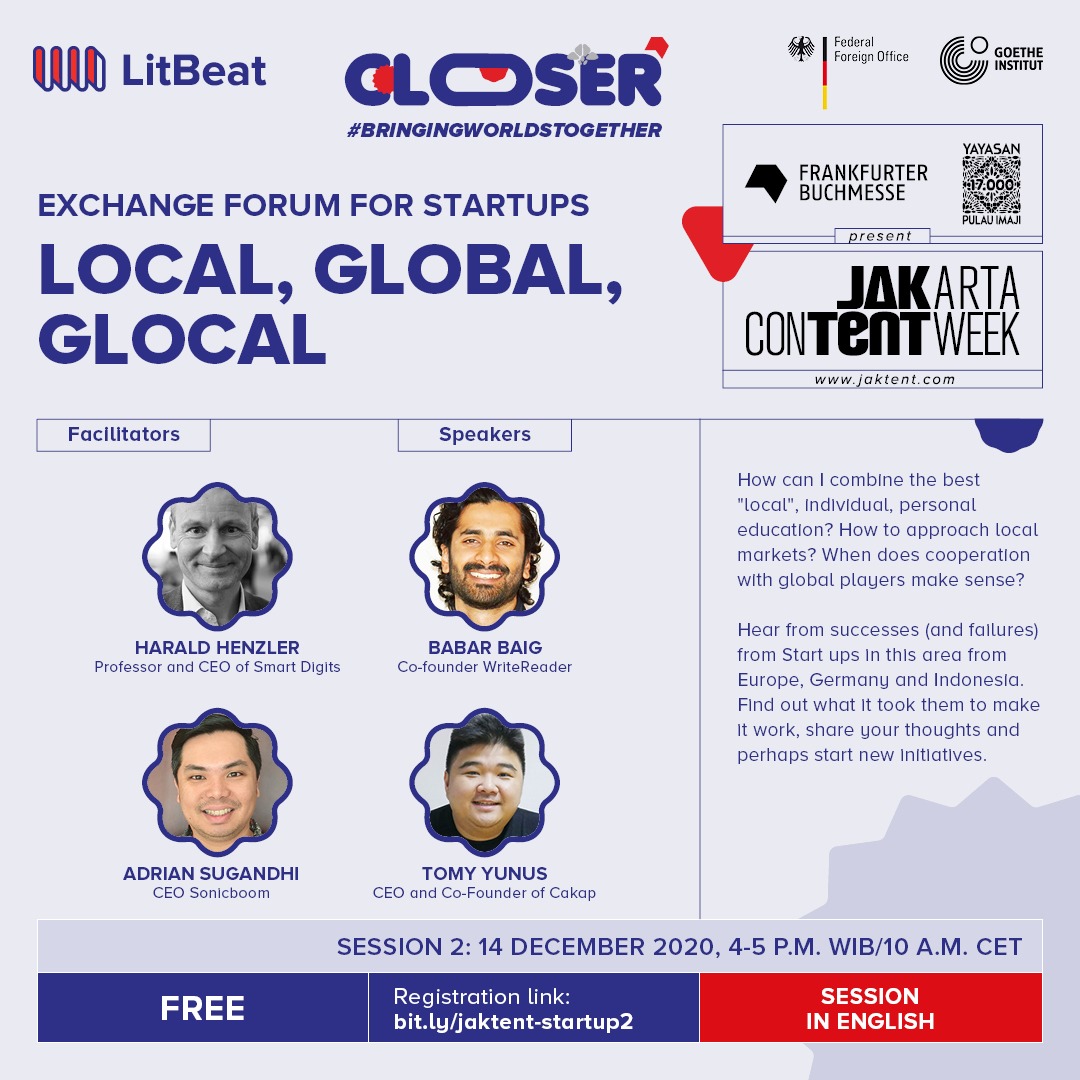 next Monday session with #startups  in #education with #writereader and #Cakap