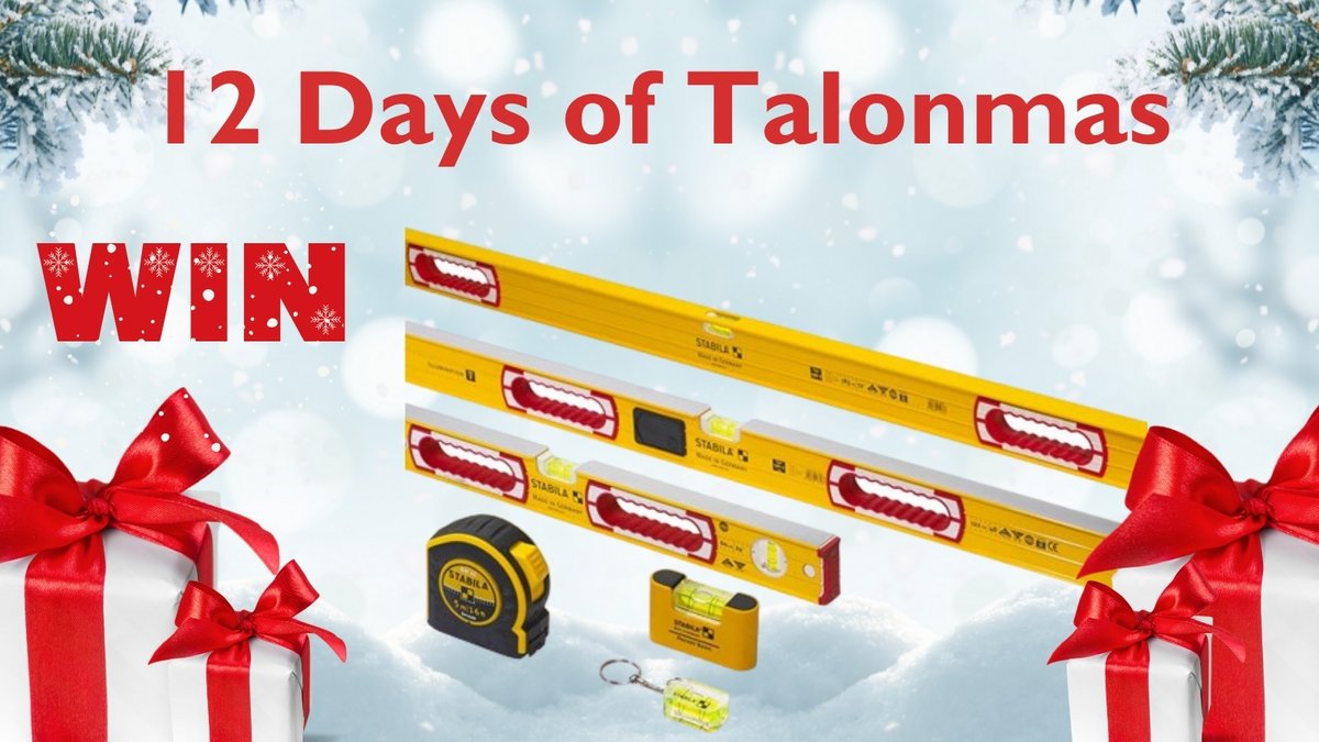 UKTalon's tweet image. On the 3rd Working Day of #Talonmas🎅
Level up your Christmas spirit⁠ 🎄 ... @stabila_official 6 Piece Level Pack🎁⁠
⁠1 Winner! ⁠
⁠
To enter: ⁠Like👍🏻, RT, Share, Follow, don't be a Scrooge &amp;amp; tag a mate in the comments 💬 ⁠UK entries only🇬🇧 #fun #comp #giveaways #prize