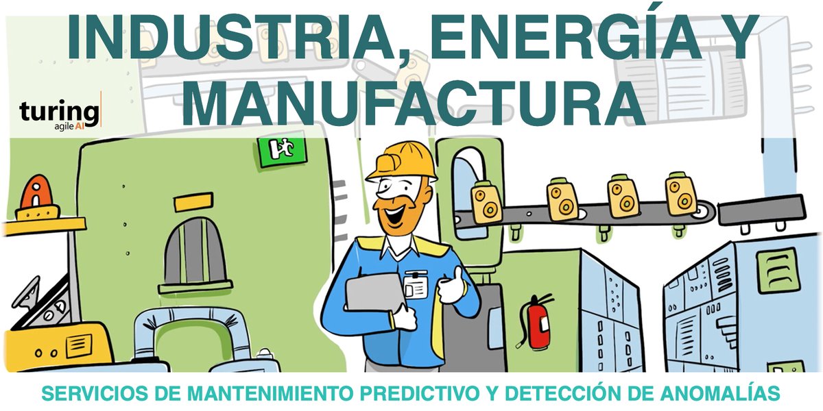 TuringChallenge's tweet image. #AgileAI Conoce más acerca de nuestros Servicios de Mantenimiento predictivo y detección de anomalías para el sector industrial, energético y manufacturero. 

Visita nuestra web ➡️ hubs.ly/H0CprW60
