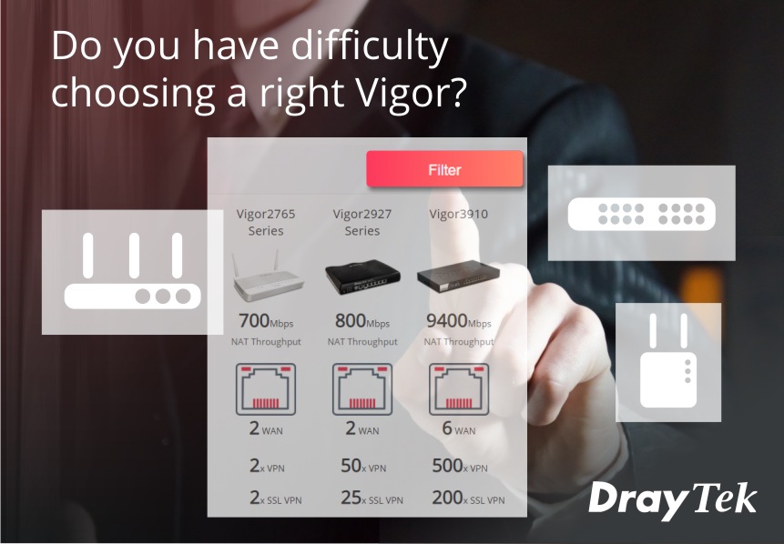 DrayTek_HQ's tweet image. Looking to upgrade your home network or add a VPN server for your office, but finding out too many things to compare with at one time? Here is a newly released product comparison tool on the website to help you make the right decision. 
draytek.com/router-compare/

#VPN #firewall