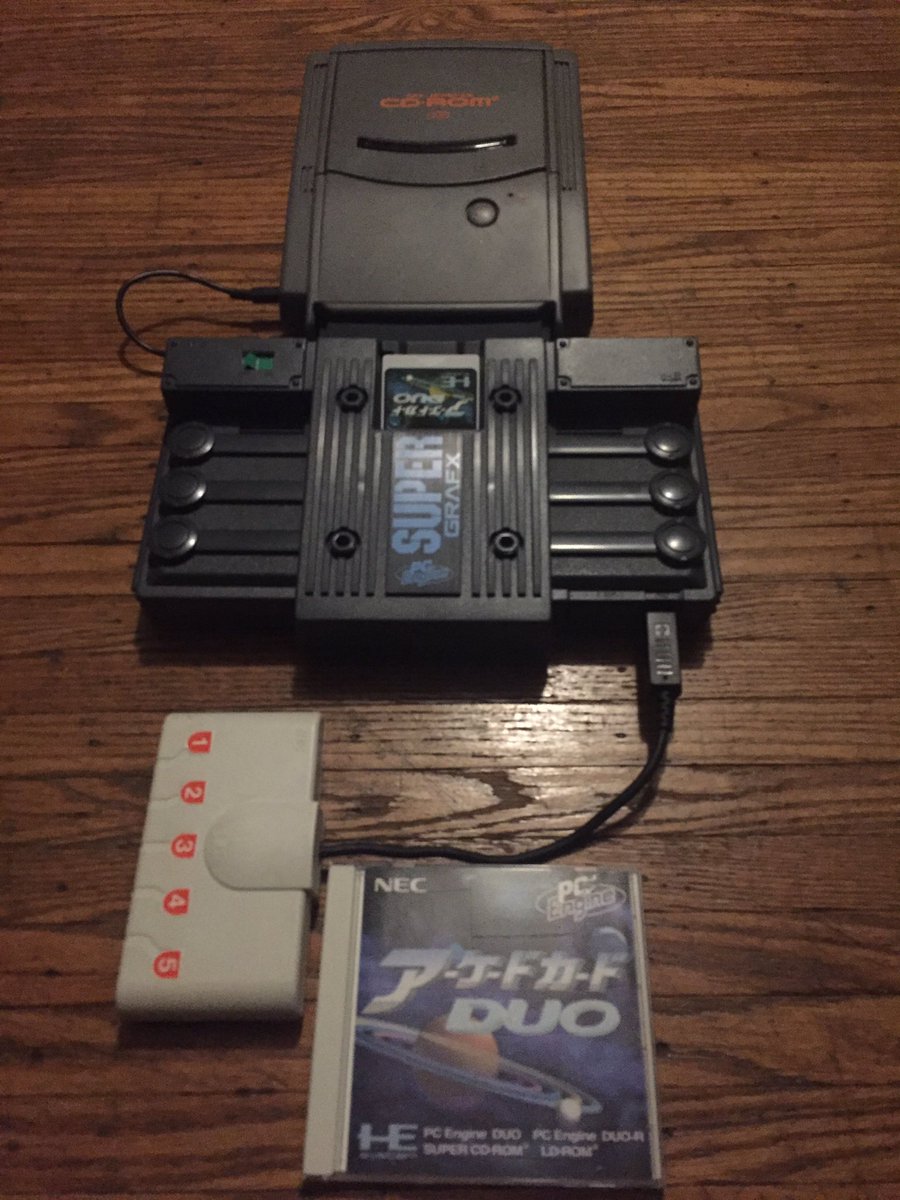 jkadaver's tweet photo. @AdamKoralik @terraonion I messed up the picture with the #SuperGraphx #SuperCD2 #ArcadeDuoCard https://t.co/JuocQD2fuk