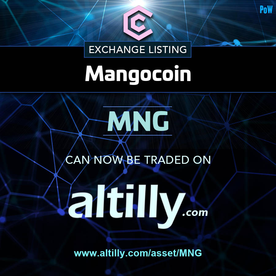 altillycom's tweet photo. We are proud to announce that #Mangocoin ( $MNG ) @Mangocoin2 can now be traded on #Altilly.
Happy trading!
https://t.co/cugvVBXf4j https://t.co/K5HZTVpHJ6