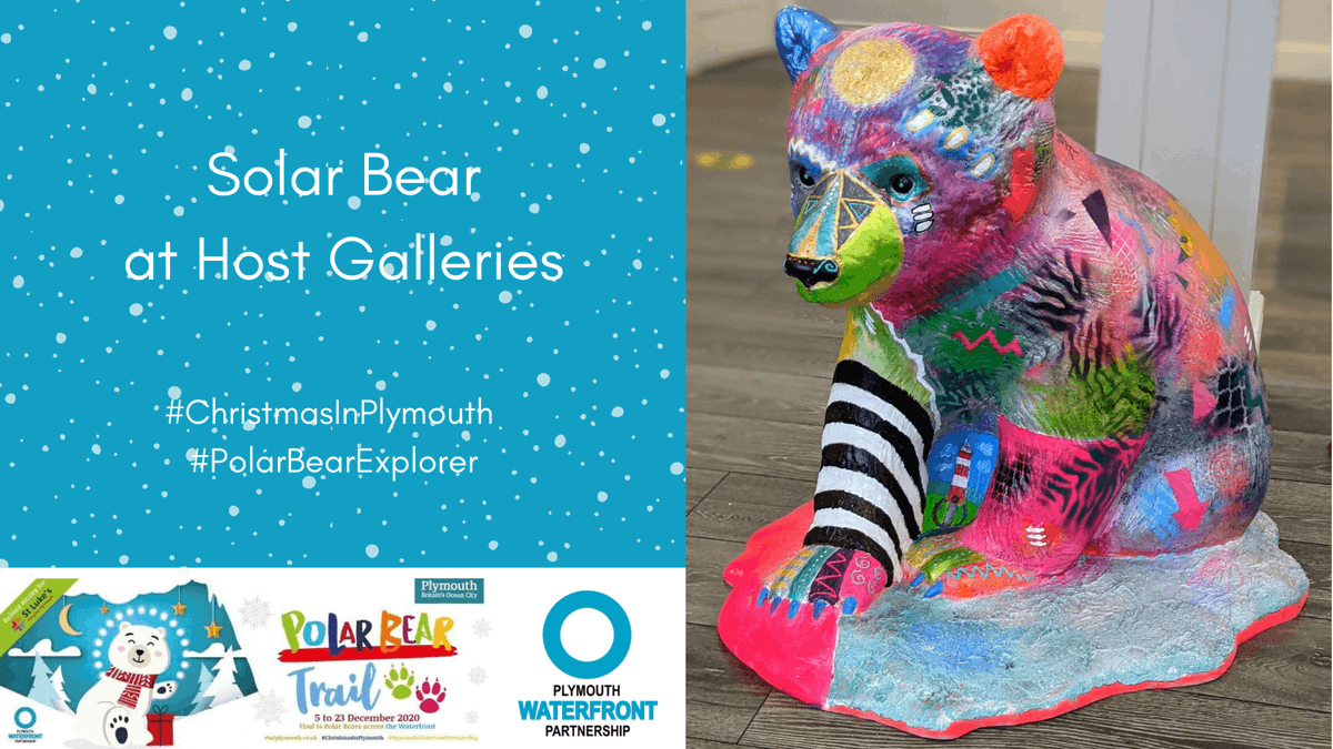 PWPBID's tweet photo. Meet Solar Bear - This cute polar bear cub is located at @hostgalleries on Whimple Street. He is a creation of local artist, Lee J Art 🎨

Where did he place on your #PolarBearExplorer Trail this #ChristmasInPlymouth? Let us know who's your favourite so far.. https://t.co/NXgB8tQAH2