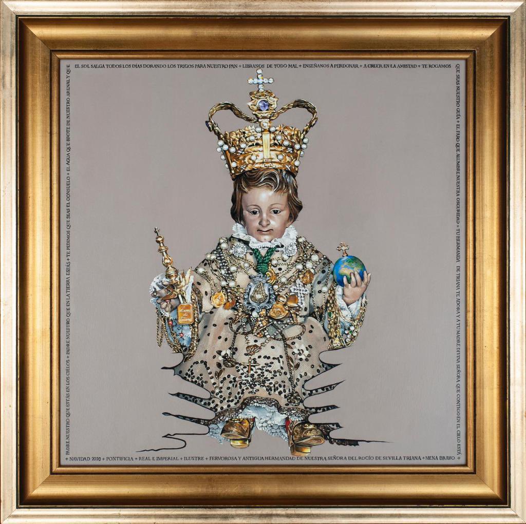 rociodetriana's tweet photo. Estimado Hermano:

En la tarde de ayer, tuvo lugar la presentación de la obra que ilustrará la felicitación navideña de la Hermandad del Rocío de Triana, realizada por el pintor Manuel Mena Bravo, @ermena7 hermano de nuestra corporación. https://t.co/zuJBqE0Uk2