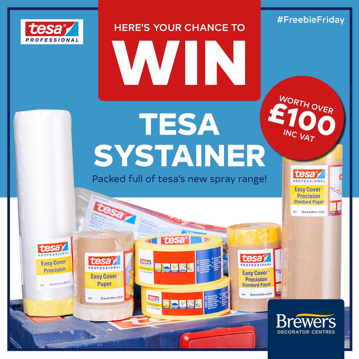 Brewers Decorator Centres (@brewerspaints) on Twitter photo Here's a chance to #WIN one of the most sought-after tesa products… the tesa Systainer! To enter this week's #FreebieFriday (worth £100!), simply like, RT and make sure you're following us and <a href="/tesaUK_tape/">tesa UK Ltd</a>. Competition closes at midday on 18/12/20. Good luck! Here's a chance to #WIN one of the most sought-after tesa products… the tesa Systainer! To enter this week's #FreebieFriday (worth £100!), simply like, RT and make sure you're following us and <a href="/tesaUK_tape/">tesa UK Ltd</a>. Competition closes at midday on 18/12/20. Good luck!