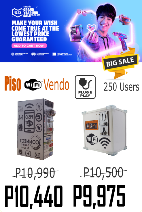 daddybuilder1's tweet photo. B I G   S A L E !!!

Check out our 12.12 deals on our Piso Wifi Vendo 

LAZADA:
https://t.co/IpIWl8pnD6

SHOPEE:
https://t.co/b0bRkGBw7F

#Piso
#PisoWifi
#PisoWifiVendo
#PisoWifiMachine
#Pisowifivendomachine
#Business
#Passiveincome
#Plug&amp;Play
#Vendo https://t.co/U4oKb6njJ0