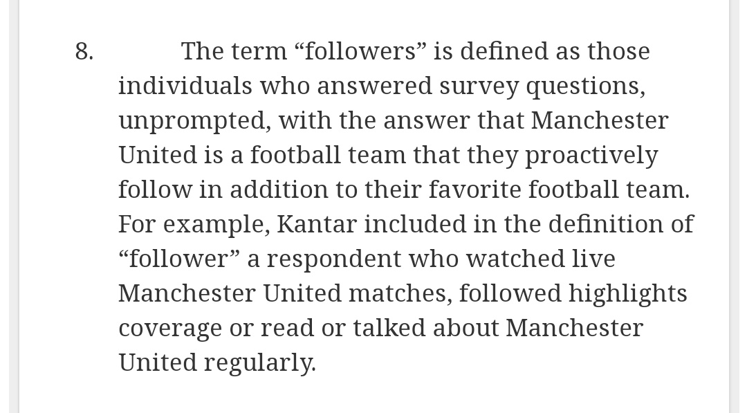 When you look closely at their US SEC Filings, the truth comes out. They've considered anyone who has watched a live Manchester United match or followed highlights or read or talked about Manchester United as a follower. So if you watch the Derby tomorrow, you're a follower.