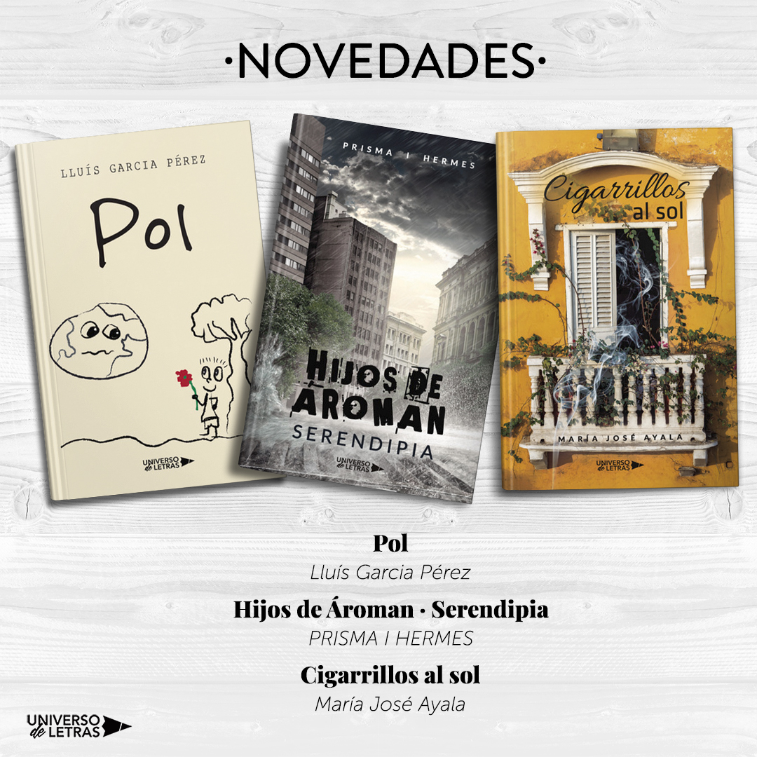 UniversoDL's tweet photo. ¡Novedades recién salidas del horno!

👉 Pol, de Lluís Garcia Pérez: https://t.co/47i4nMGguv

👉 Hijos de Ároman, de PRISMA I HERMES: https://t.co/QRfuISRaDd

👉 Cigarrillos al sol, de María José Ayala: https://t.co/i9cUvRIiT6

¿Con cuál os vais a hacer primero? 📚👀 https://t.co/HmjxThKunn