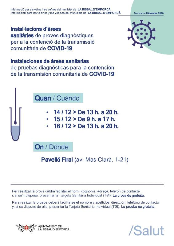 El Departament de <a href="/salutcat/">Salut</a> impulsa un cribatge intensiu a <a href="/labisbalemporda/">La Bisbal d'Empordà</a> durant tres dies: revistabaixemporda.cat/salut-impulsa-…