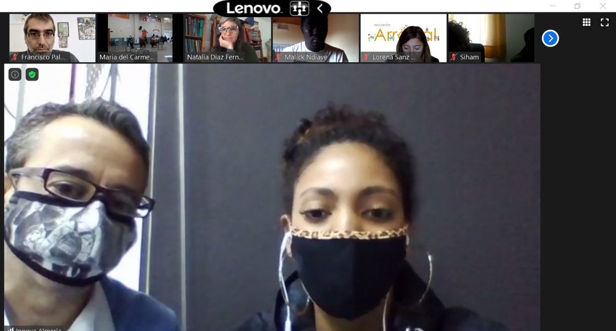 ArrabalAID's tweet image. En #LiveLibrary @ArrabalAID +@ayto_chiclana panel de experiencias migratorias en primera persona. Historias como la de Samira @InnovaAlmeria que se esfuerza en su #RetornoEducativo con @radioecca. @MinervaMontaez3 dinamiza un encuentro con participación de entidades como @APDHA.