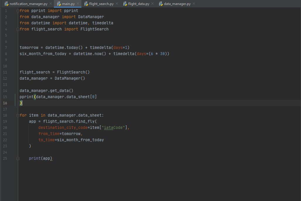 vitalelele's tweet photo. #Day39 of the #100DaysOfCode didn't quite go well. 🤯
I finished the #requests available to #Sheety while I was creating a program that searches for #lowcost flights, this is my code, perhaps a little too expensive. 😳
I will have to follow from the code made in the course. 😩 https://t.co/8lGKjx6GCa