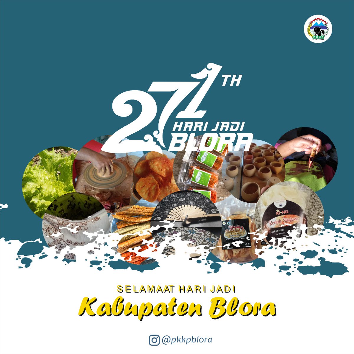 pkkpblora's tweet photo. "Cacana Jaya Kerta Bhumi"

Selamat Hari Jadi Kabupaten Blora yang ke 271

Semoga menjadi Kabupaten Blora yang Maju, Unggul, Sehat, Tertib, Indah, Kontinyu dan Aman. 

11 Desember 1749 - 11 Desember 2020.
⬇️
@DinporabudparB
@ganjarpranowo 
@Sinoeng69 
⬇️
#Blora271
#harijadiblora https://t.co/Is3inYsHh2