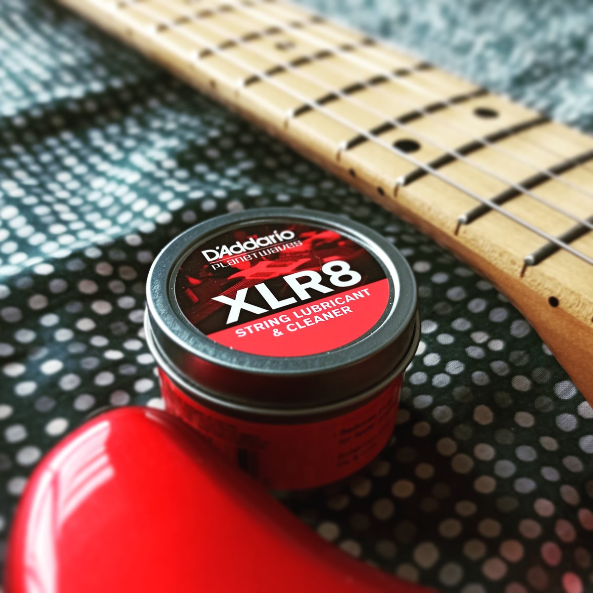 This thing is a must-have! #daddario #xlr8 #daddarioxlr8 #stringlubricant #stringcleaner #planetwaves #guitarmaintenance #madeinusa #guitarcare #squier by #fender #stratocaster