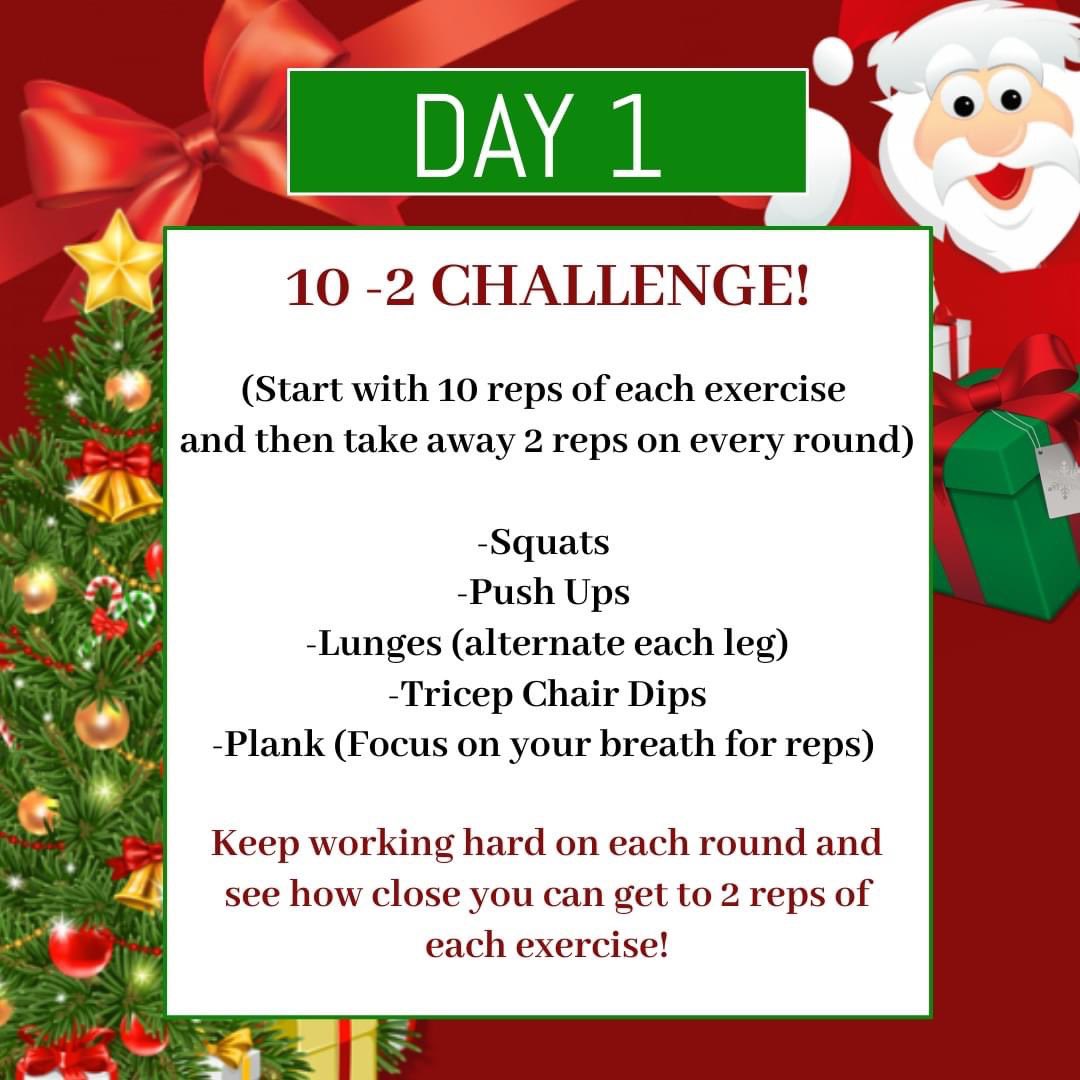 WISPANI1's tweet photo. Day 1 of 12 Days of F.A.B. Christmas Workouts🎁 Don't forget to warm up & cool down after each session ⬇
If there is anything you don't know- Google & YouTube are great😁
Let us know if you’re taking part & how you are getting on with each session #12DAYSOFFAB
Good luck! 💜 https://t.co/Psll6cYvEA