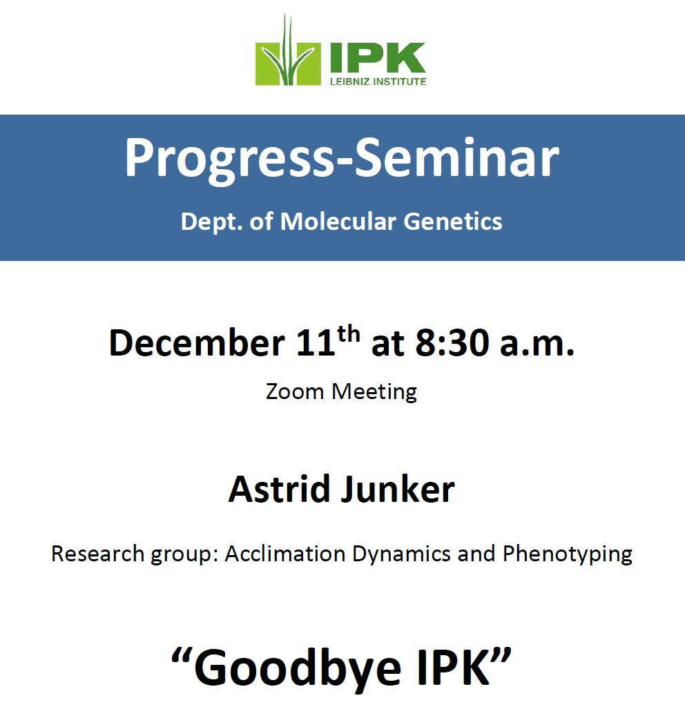 Goodbye @IPKGatersleben! Thanks to sooo many colleagues for great years and achievements! I'm looking forward towards new challenges as head of plant phenotyping <a href="/Syngenta/">Syngenta</a>. Let's stay connected!