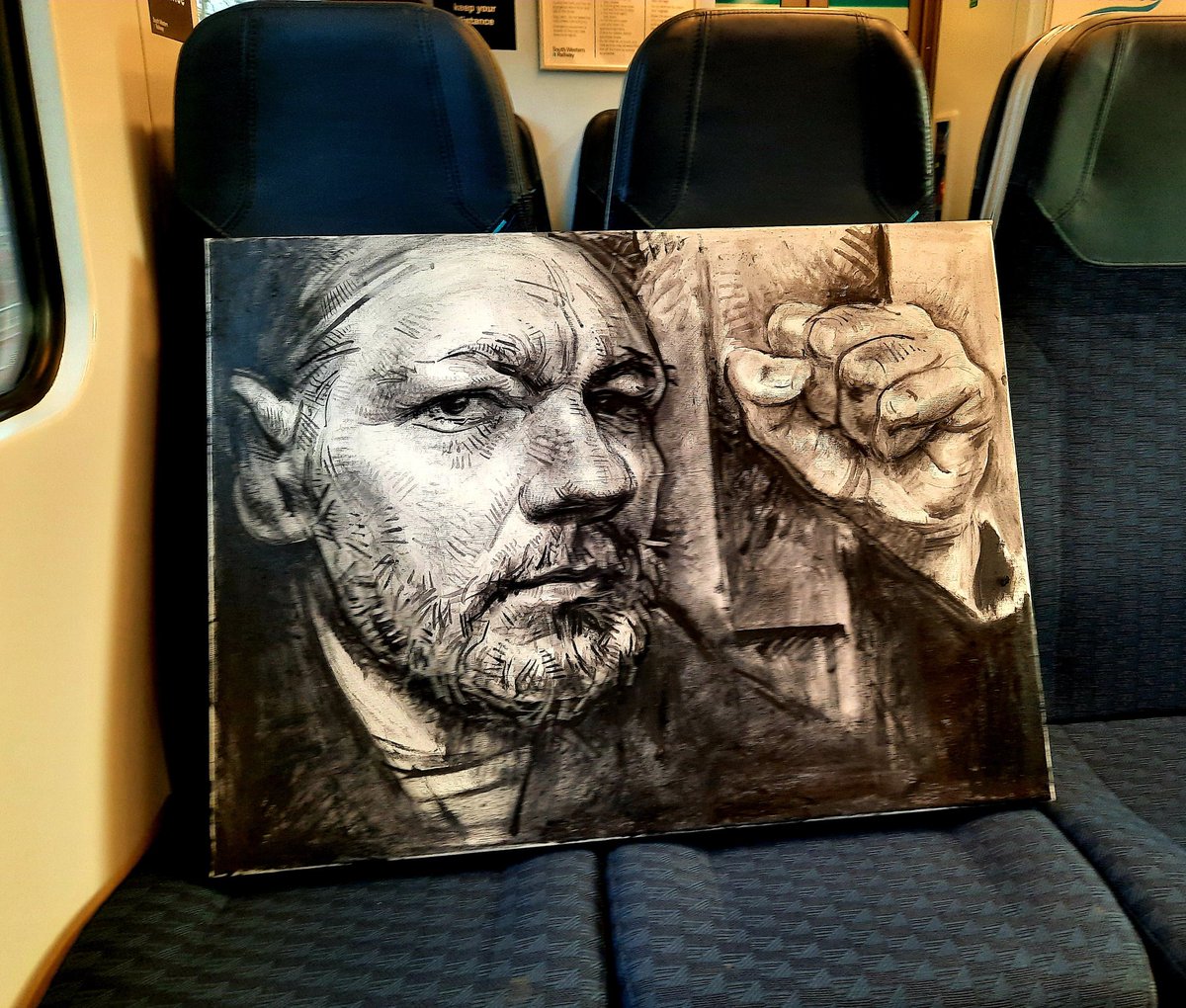 Getting the train to Westminster Magistrates CourtThe guy opposite looks familiar!