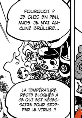 Avant de se rendre compte que les flamme sont chaude maiq ne brûle pas ce qui veut dire que Marco peut contrôler la température de ses flamme ne fait ici que regulé afin de bloquer la propagation du virus, IL NE SOIGNE DONC PERSONNE, mais empeche la propagation du virus!