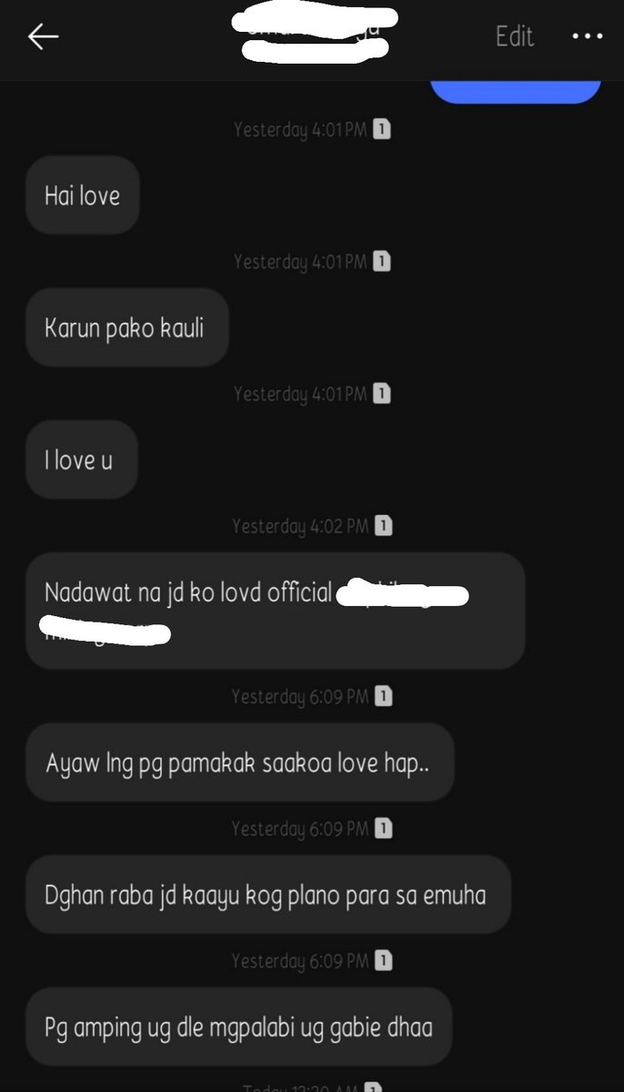 LyleCypher's tweet photo. Kanang taas kaayo imoa adlaw gahapon and you are so tired. Then, someone texted you like this.🥰😍. Lami lang jud basahon ug balik2😂.
#Daby 
#IMY https://t.co/DQo5DNuWe2