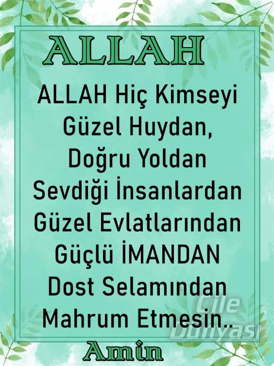 Bizi yoktan var eden, varlığından haberdar eden, yaratıp imtihan eden, imtihan edip sabır veren Allah'ın müminlerini bağışlaması dileğiyle Cumanız Mübarek olsun.