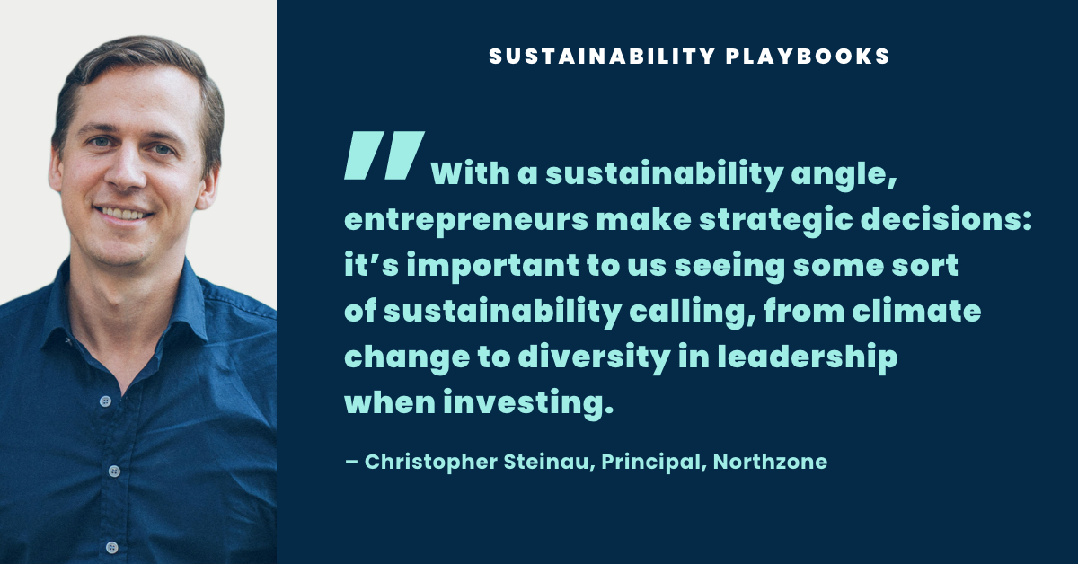northzoneVC's tweet photo. 🌱Long story short: sustainability is a competitive advantage.

🏄🏽 Happy to support our friends from @UVC_Partners launching playbooks to help startups and VCs on their sustainability journey 👇

https://t.co/4WwD3knQRi w/@chrissteinau https://t.co/r9lSNUbjsm