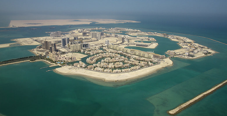 Amwaj Islands are an archipelago of 9 islands, construction began in 2002 at a cost of $1.5Bln. The Islands contain residential, commercial, 5-star hotels and retail buildings, as well as a diameter circular marina with over 140 berths. Home to over 10,000 people today.