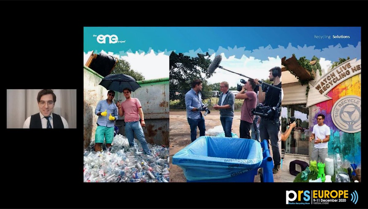 RecyclersEU's tweet photo. Philippe-Daniel Merillet introduces #TheOneProject, aiming at creating value from Belgian plastic waste. By combining cutting-edge technologies, like 3D printing & recycling, plastics have a second life ♻️
#PRSEVirtual https://t.co/E3zvp1PjUX