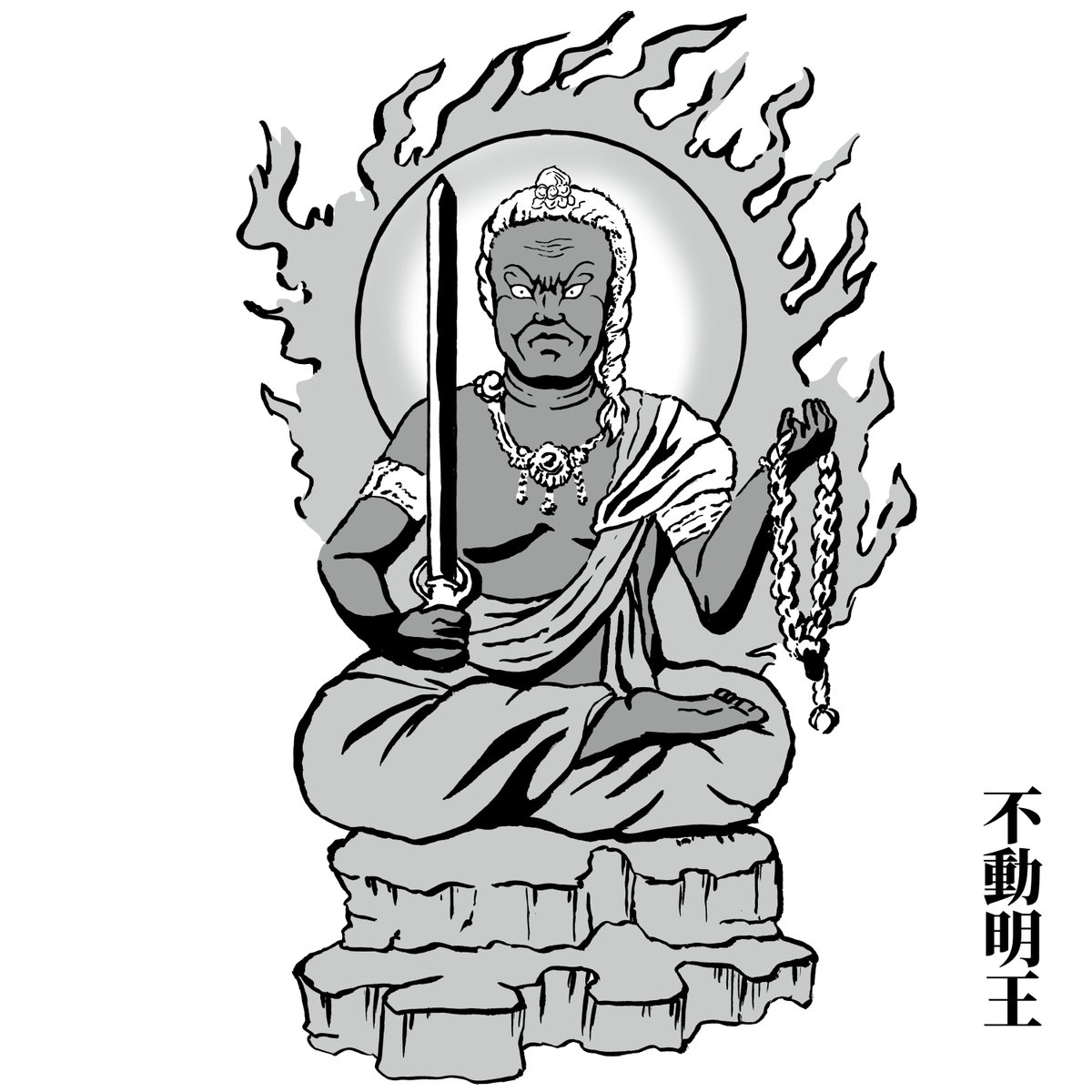 納品して一ヶ月たったので公開します 先月の頭くらいに仏像のイラストのご依頼が 田淵有希也の漫画