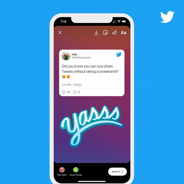 Déjà sur #Snapchat, bientôt dispo sur #Instagram, fonctionnalité partage de tweets, vraiment sympa pour stratégie cross-canal siecledigital.fr/2020/12/10/twi…