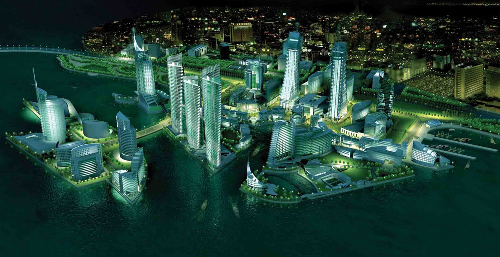 Bahrain Financial Harbour is a waterfront commercial & residential development project located in Manama. Costing $1.5Bln, the project began in 2004, but faced numerous delays due to the Great Recession of 2008, resuming in 2016. It is expected to be completed in the early 2020s.